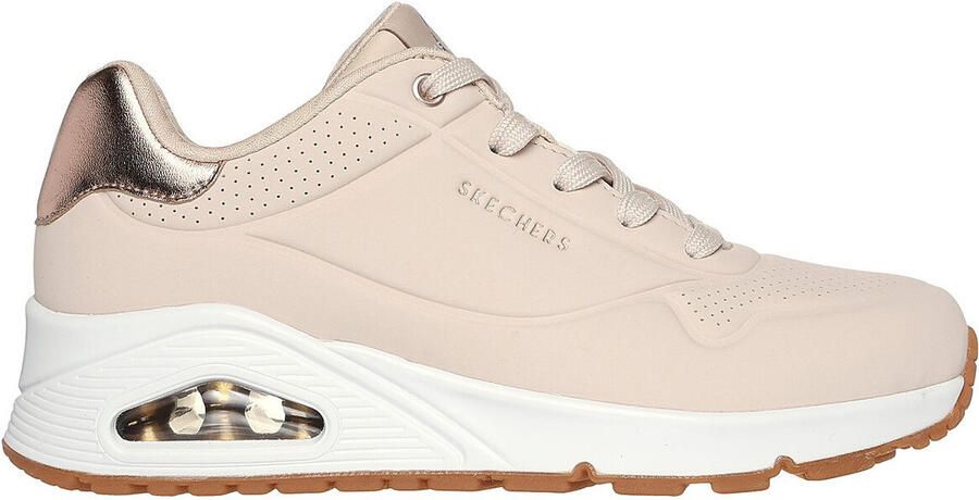 Skechers Sneakers UNO GOLDEN AIR Vrijetijdsschoen lage schoen veterschoen met metallic inzet