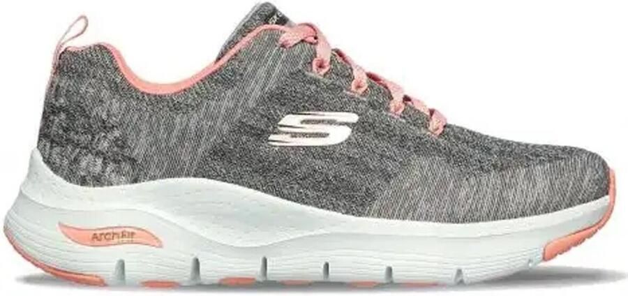 Skechers Arch Fit Comfy Wave 149414-GYPK Vrouwen Grijs Sneakers - Foto 5