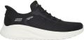 Skechers Slip-ins: Bob Squad dames sneakers zwart wit Extra comfort Memory Foam - Zwart