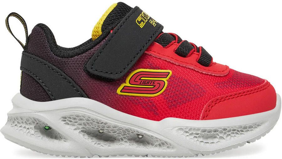 Skechers Meteor-Lights Krendox 401495N-RDBK voor een jongen Rood Sneakers Sportschoenen - Foto 5