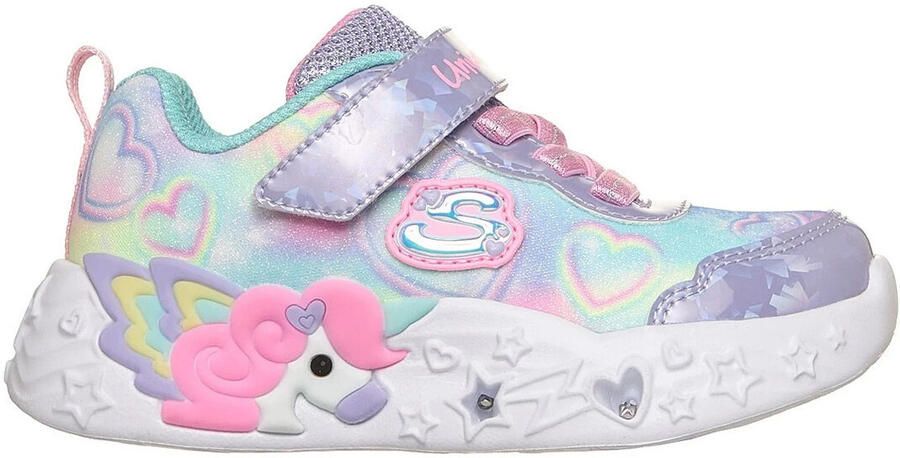 Skechers Unicorn Charmer Lil Heart Sparkles voor meisje Purper Sneakers - Foto 2