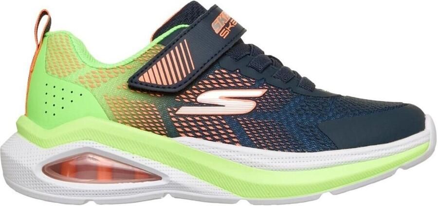 Skechers Kinderen Microspec Max Velocity Sneakers 404110L NVLM Navy Lime - Foto 2