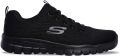 Skechers Sneakers Graceful Get Connected Vrijetijdsschoen lage schoen veterschoen in schoenwijdte G (wijd) - Zwart