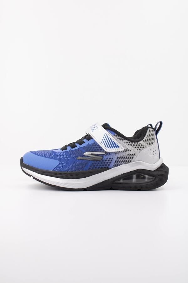 Skechers Kinderen Microspec Max Velocity Sneakers 404110L NVLM Navy Lime - Foto 2