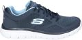 Skechers Burns Agoura 52635-NVY Mannen Marineblauw Sneakers Sportschoenen - Blauw