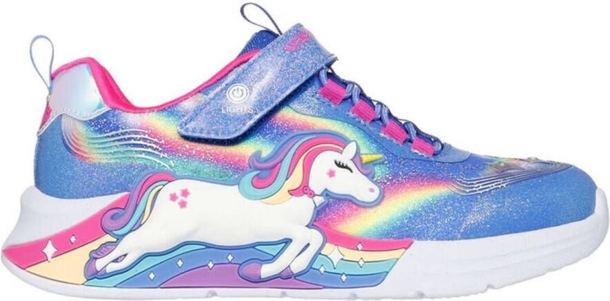Skechers Unicorn Chaser meisjes sneakers Blauw multi - Foto 3