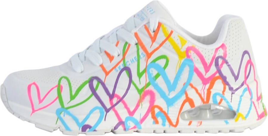Skechers Sneakers UNO HIGHLIGHT LOVE vrijetijdsschoen lage schoen veterschoen met hartjes-print - Foto 19