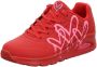 Skechers Sneakers UNO DRIPPING IN LOVE met hart-graffiti-print vrijetijdsschoen lage schoen veterschoen - Thumbnail 4