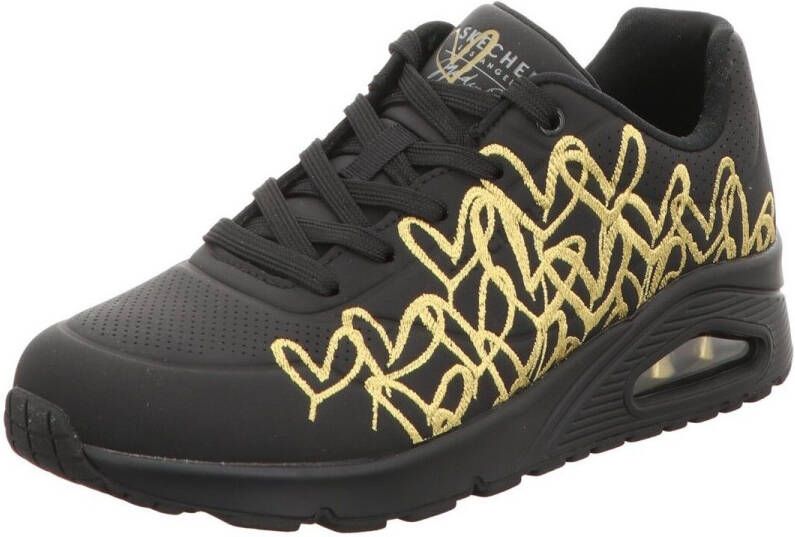 Skechers Sneakers UNO-GOLDEN HEART Vrijetijdsschoen veterschoen met goudkleurige mylar borduursels - Foto 10
