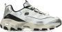 Skechers D'Lites-Vintage Vision Dames Sneakers Wit Zwart - Thumbnail 3