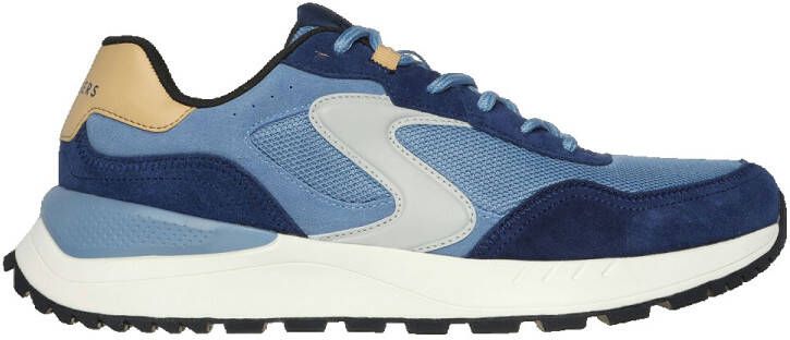 Skechers Fury Lace Low 183265-NVBL Mannen Blauw Sneakers