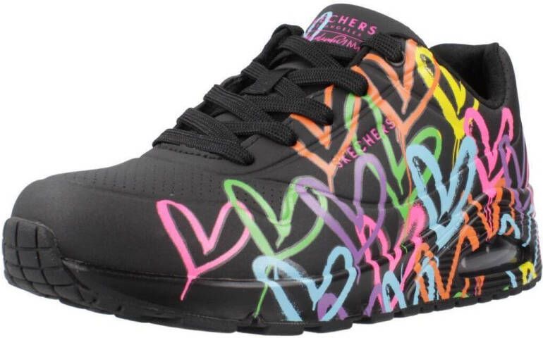 Skechers Sneakers UNO HIGHLIGHT LOVE vrijetijdsschoen lage schoen veterschoen met hartjes-print - Foto 19