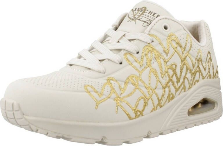 Skechers Sneakers UNO-GOLDEN HEART Vrijetijdsschoen veterschoen met goudkleurige mylar borduursels - Foto 6