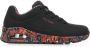 Skechers Uno Majestic Garden Vrouwen Zwart Sneakers - Thumbnail 2