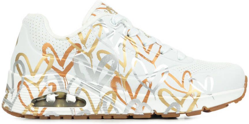 Skechers Sneakers UNO METALLIC LOVE Vrijetijdsschoen lage schoen veterschoen met trendy metallic-print - Foto 13