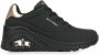 Skechers Uno Wedge Hi Steps 177520-BBK Vrouwen Zwart Sneakers - Thumbnail 24