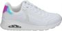 Skechers Uno Gen1 Zip And Stride Sneakers Meisjes Wit - Thumbnail 4