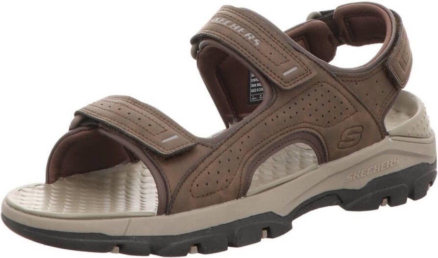Skechers Bruine Herensandalen met Klittenbandsluiting en Luxe Foam Bruin Heren - Foto 5