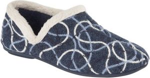 Sleepers Dames dames Karen Gebreide Patroonvormige V-slippers (Blauw)