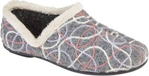 Sleepers Dames dames Karen Gebreide Patroonvormige V-slippers (Grijs)