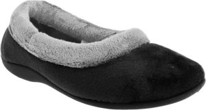 Sleepers Vrouwen dames Julia Memory Foam Collar Slippers (Zwart)