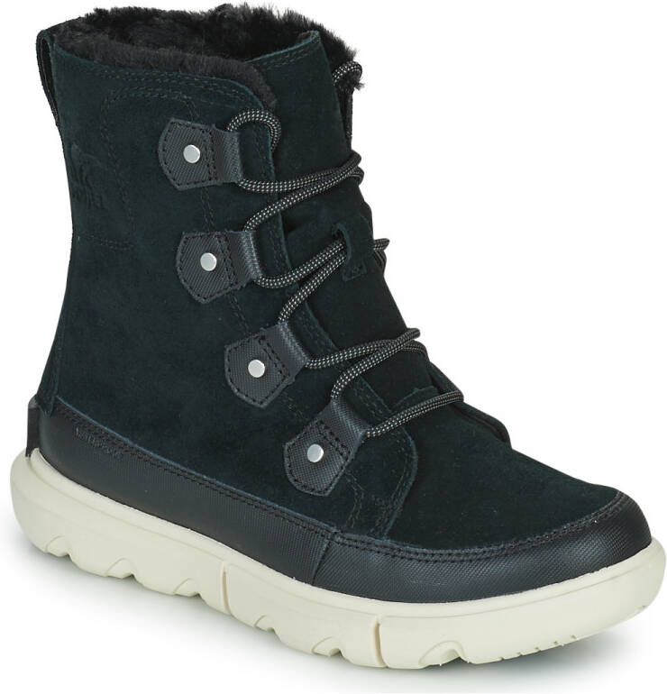 SOREL Vachtlaarzen Dames Explorer Ii Joan Faux Fur Wp Maat: 37 5 Materiaal: Suède Kleur: Zwart - Foto 3