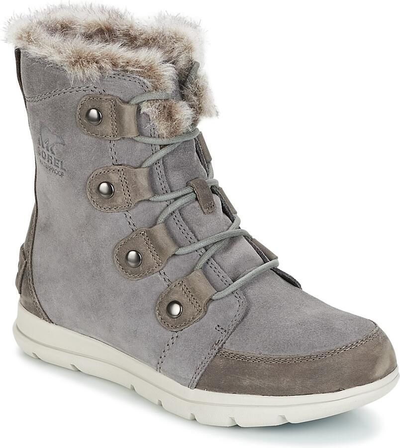 Sorel Explorer Joan Winterlaars Dames Lichtgrijs Middengrijs