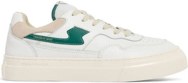 Stepney Workers Club Lage Sneakers SWC Pearl S-Strike Leather Sneakers White Green