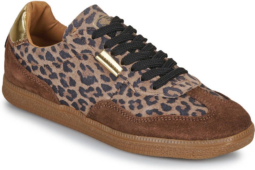 Steve Madden Emporia suède sneakers met panterprint beige bruin - Foto 2