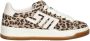 Steve Madden Alysha leren sneakers met panterprint beige - Thumbnail 3