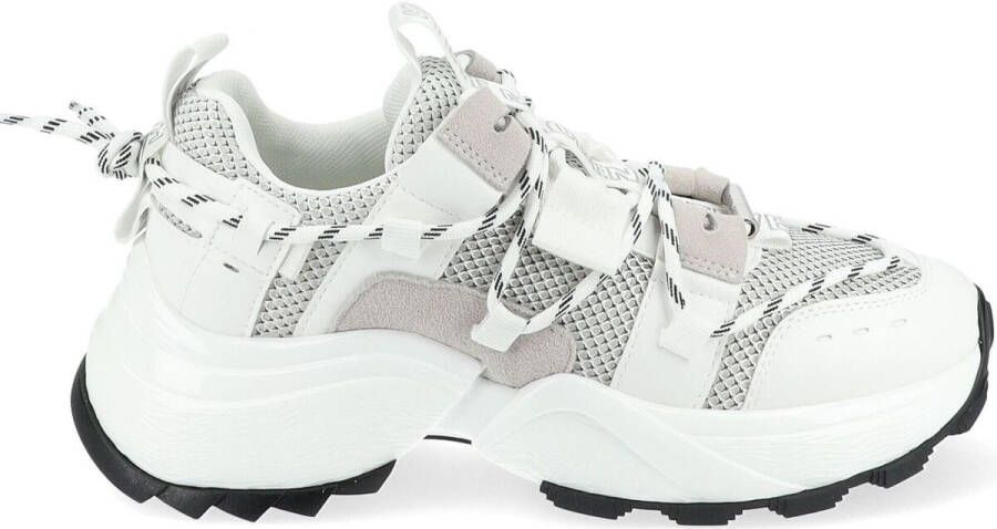Steve Madden Tazmania chunky leren sneakers wit grijs - Foto 9