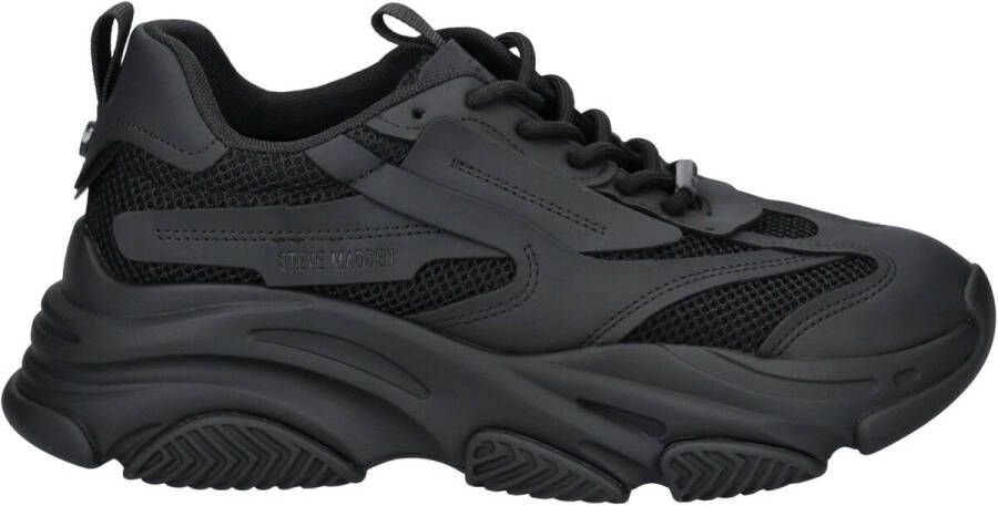 STEVE MADDEN Possess Zwart Leer Lage sneakers Heren - Foto 2