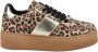 Steve Madden Ethora-L suède sneakers met panterprint beige lila - Thumbnail 3