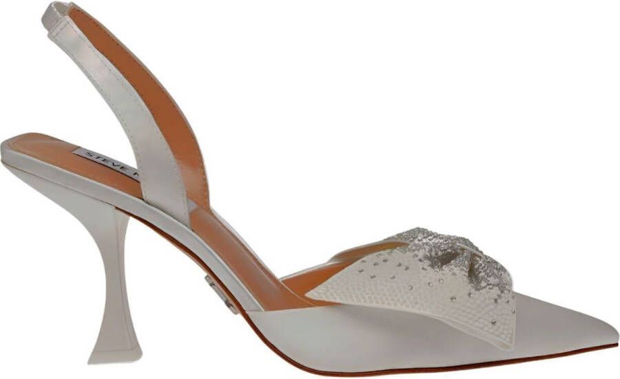 Steve Madden Witte puntige neus pumps met zilveren strik White Dames - Foto 6