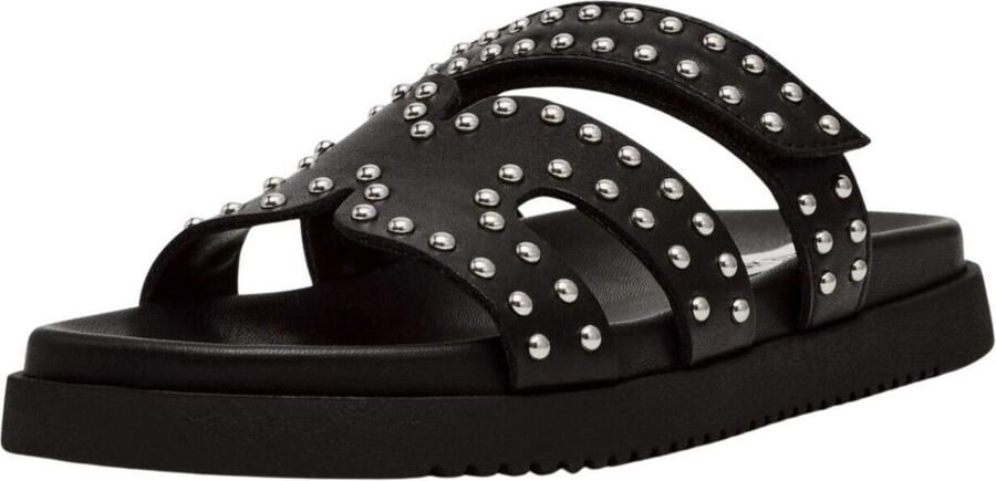 Steve Madden Missile-S leren slippers met studs zwart - Foto 3