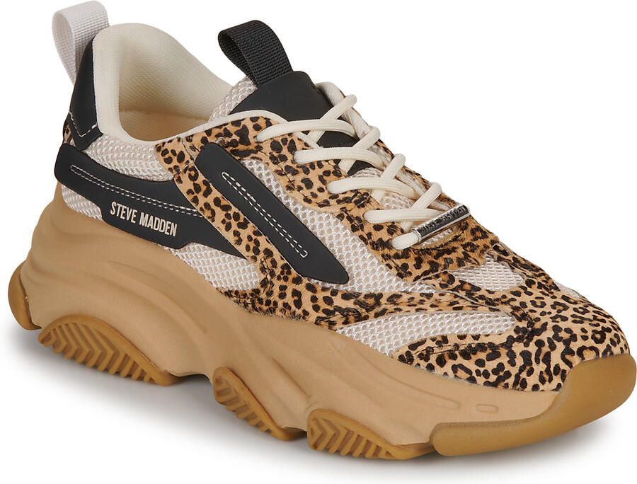 STEVE MADDEN PossessionL-E Leopard Beige Mesh Lage sneakers Dames - Foto 3