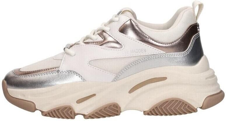 Steve Madden Progressive chunky leren sneakers wit brons zilver - Foto 9