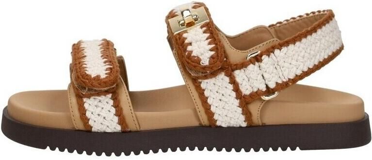 Steve Madden Mona- M leren sandalen ecru bruin - Foto 13