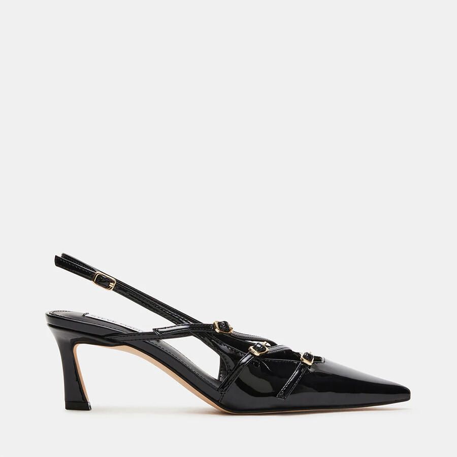 Steve Madden Zwarte puntige neus lage hak schoen Black Dames - Foto 2