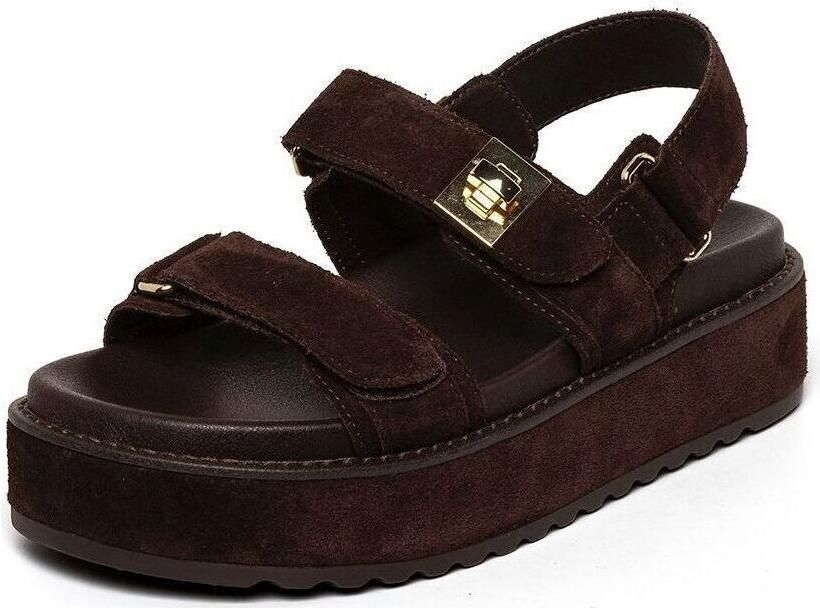Steve Madden Bigmona suède sandalen donkerbruin - Foto 7