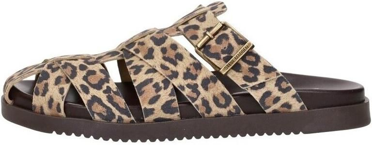 Steve Madden Mamba suède clogs met panterprint beige zwart - Foto 11