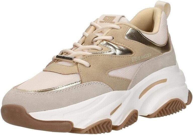Steve Madden Progressive chunky leren sneakers beige goud - Foto 18