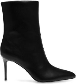 Steve Madden Leren Enkellaarzen met Hak Black Dames