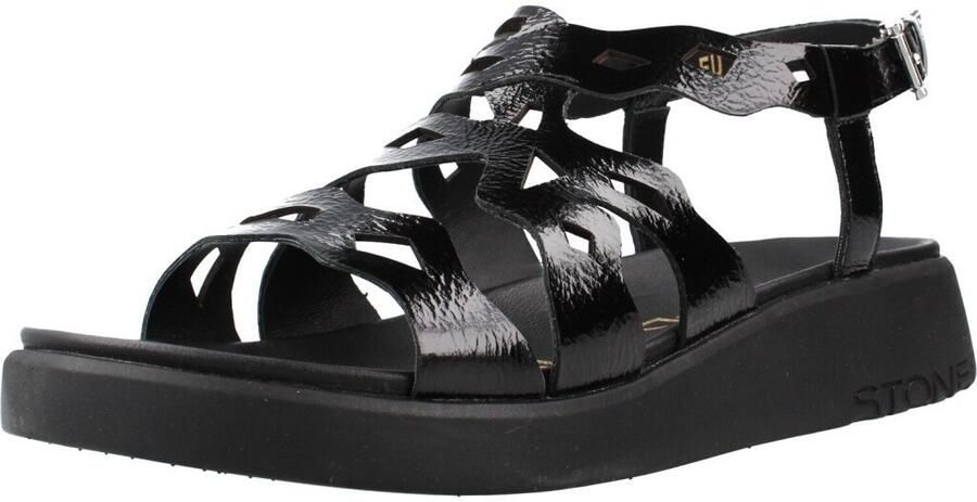 Stonefly Platte sandalen Onda 1 Patent Lth