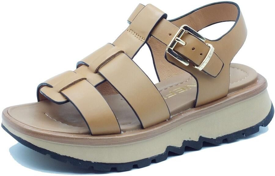 Stonefly Sandalen met sleehak 223847 Star Lth Dark