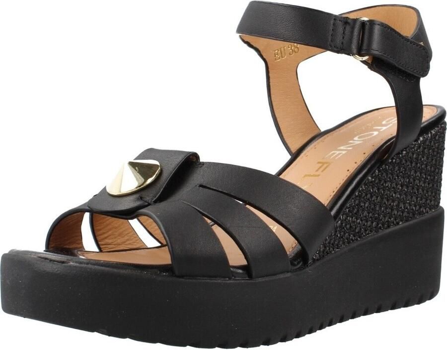 Stonefly Sandalen met sleehak Ely 22 Calf Lth