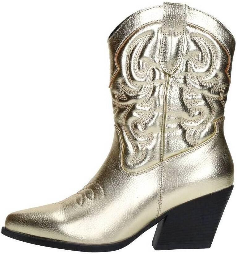 Sub55 Western boots Enkellaarsjes Hak goudkleur - Foto 3