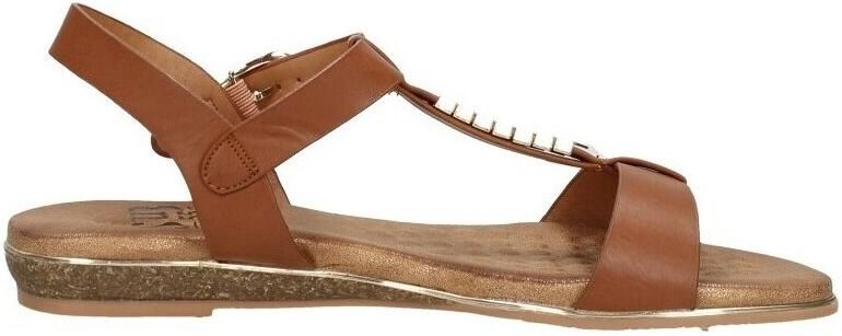 Sub55 Sandalen Plat Sandalen Plat Cognac