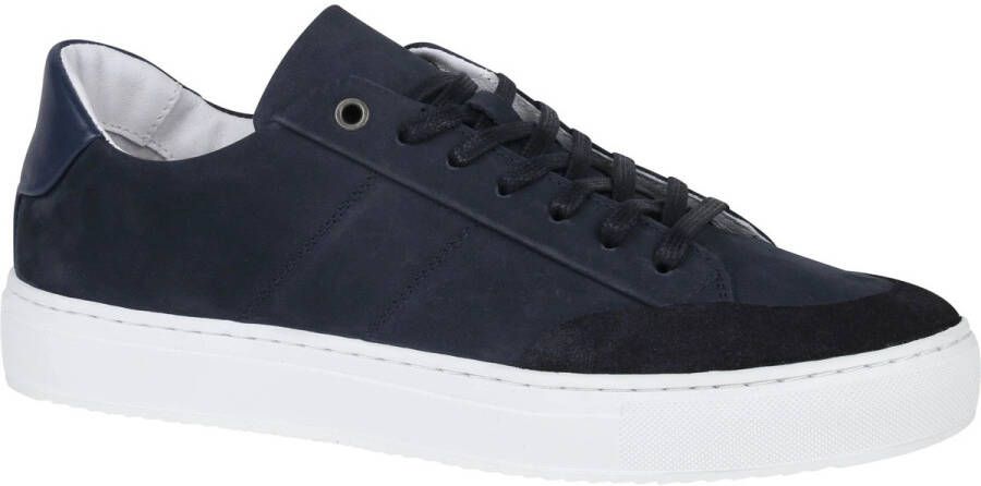 Suitable Nubuck Skave Sneaker Donkerblauw Schoen cm Suede Leer Heren Veterschoenen