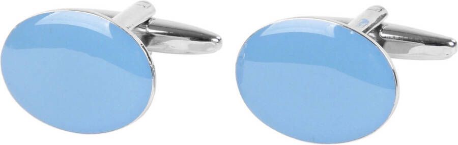 Suitable Schoenaccessoires Manchetknoop Licht Blauw Ovaal NR100